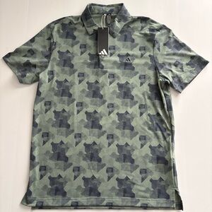 Men’s Adidas Golf Go To Printed Polo Shirt Medium MSRP $75